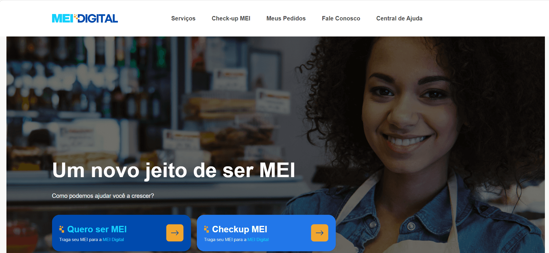 Captura de tela do projeto MEI Digital