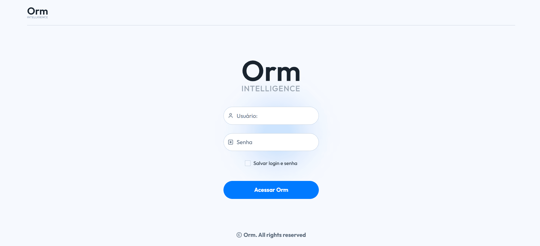 Captura de tela do projeto ORM Intelligence